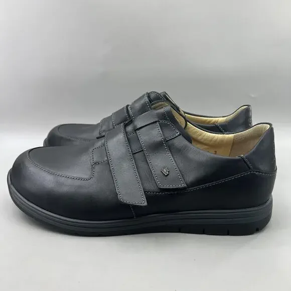 Finn Comfort Nasca Dual Strap Shoes Men Size 11 US, 45 EU Black Walking Sneakers